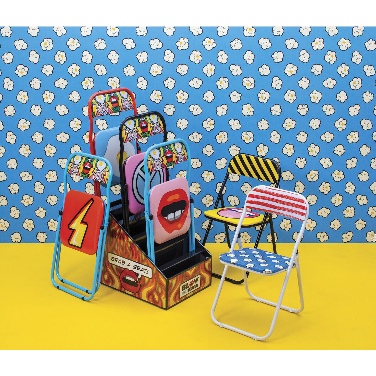 Tongue Folding chair - / padded by Seletti Multicoloured – image 7