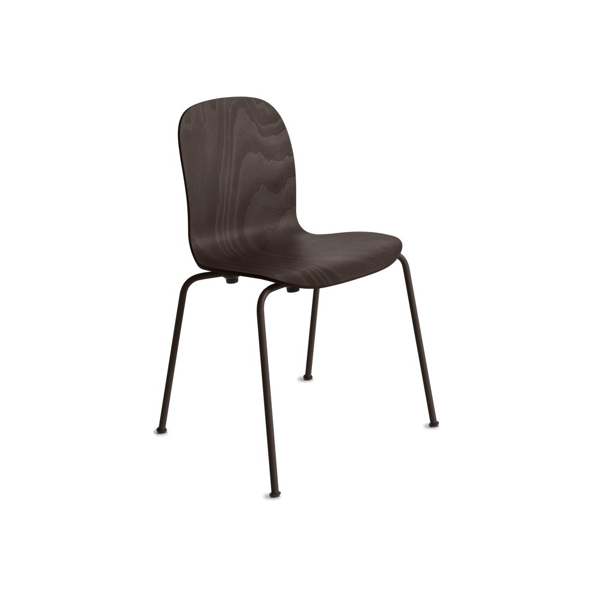 Tate Color Stacking chair - / Jasper Morrison, 2012 - Wood by Cappellini Brown – image 1