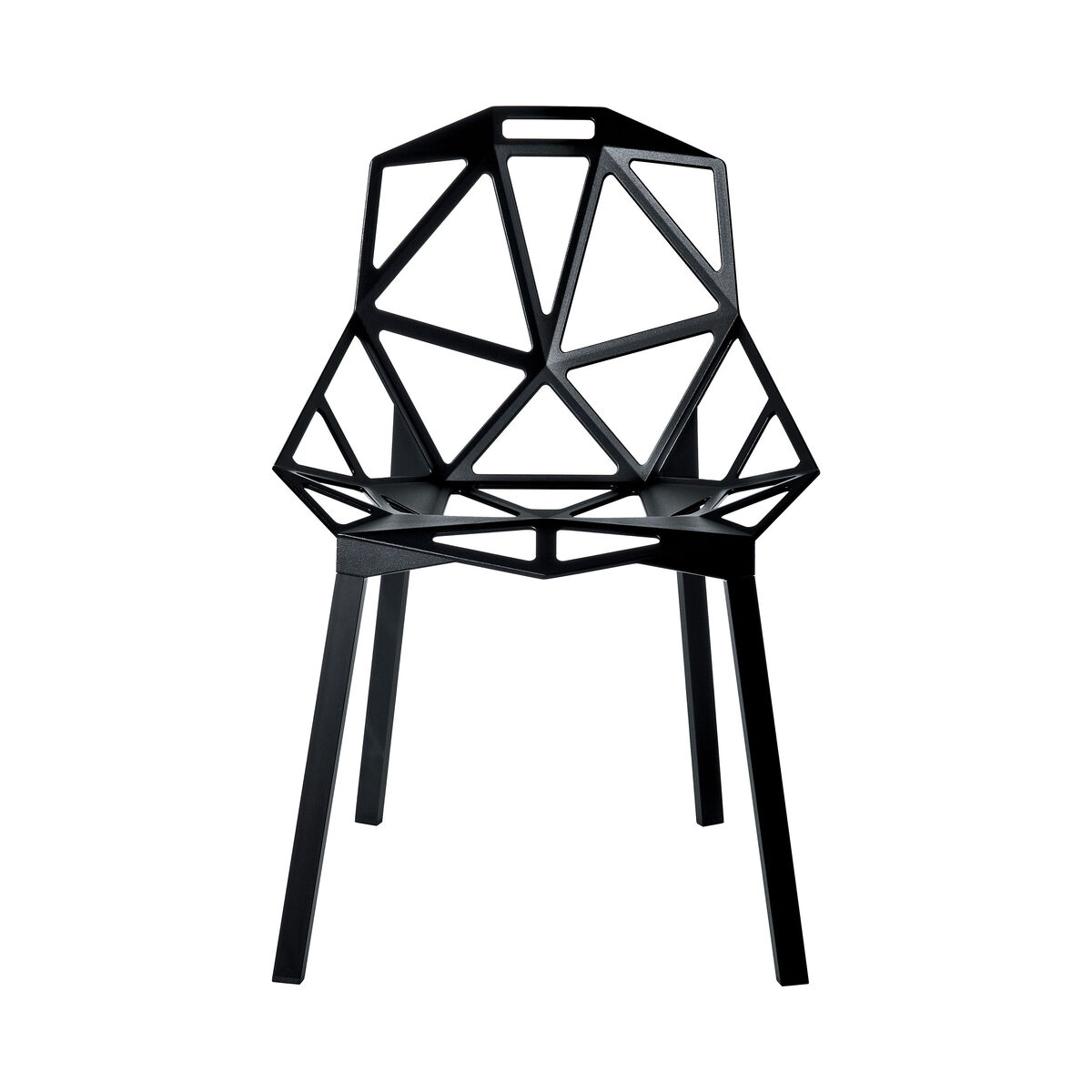 Chair one Stacking chair - Metal by Magis Black – image 1