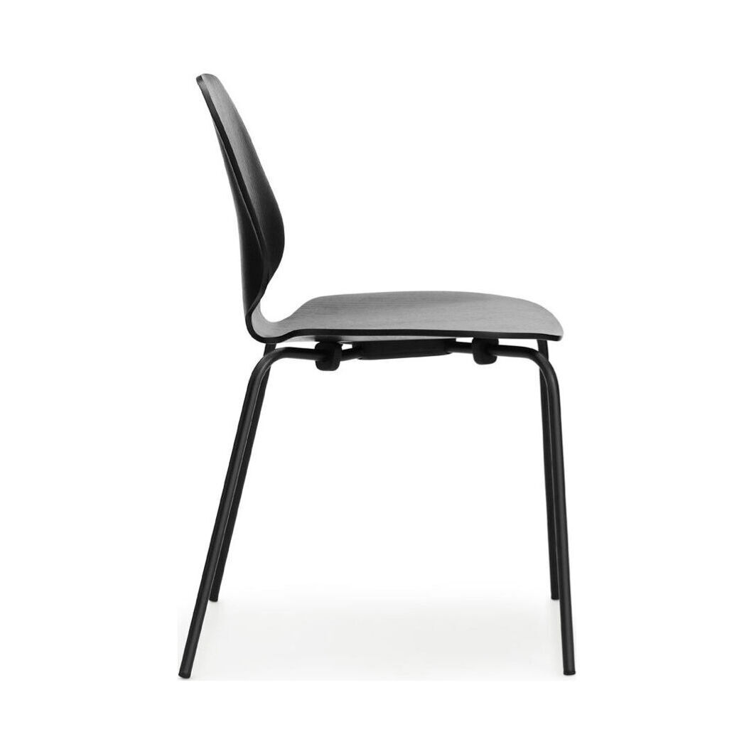 My Chair Stacking chair - Wood seat by Normann Copenhagen Black – image 2