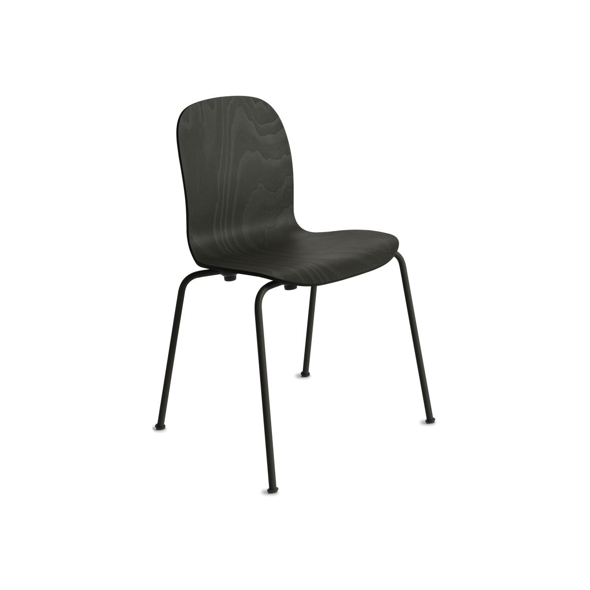 Tate Color Stacking chair - / Jasper Morrison, 2012 - Wood by Cappellini Black – image 1