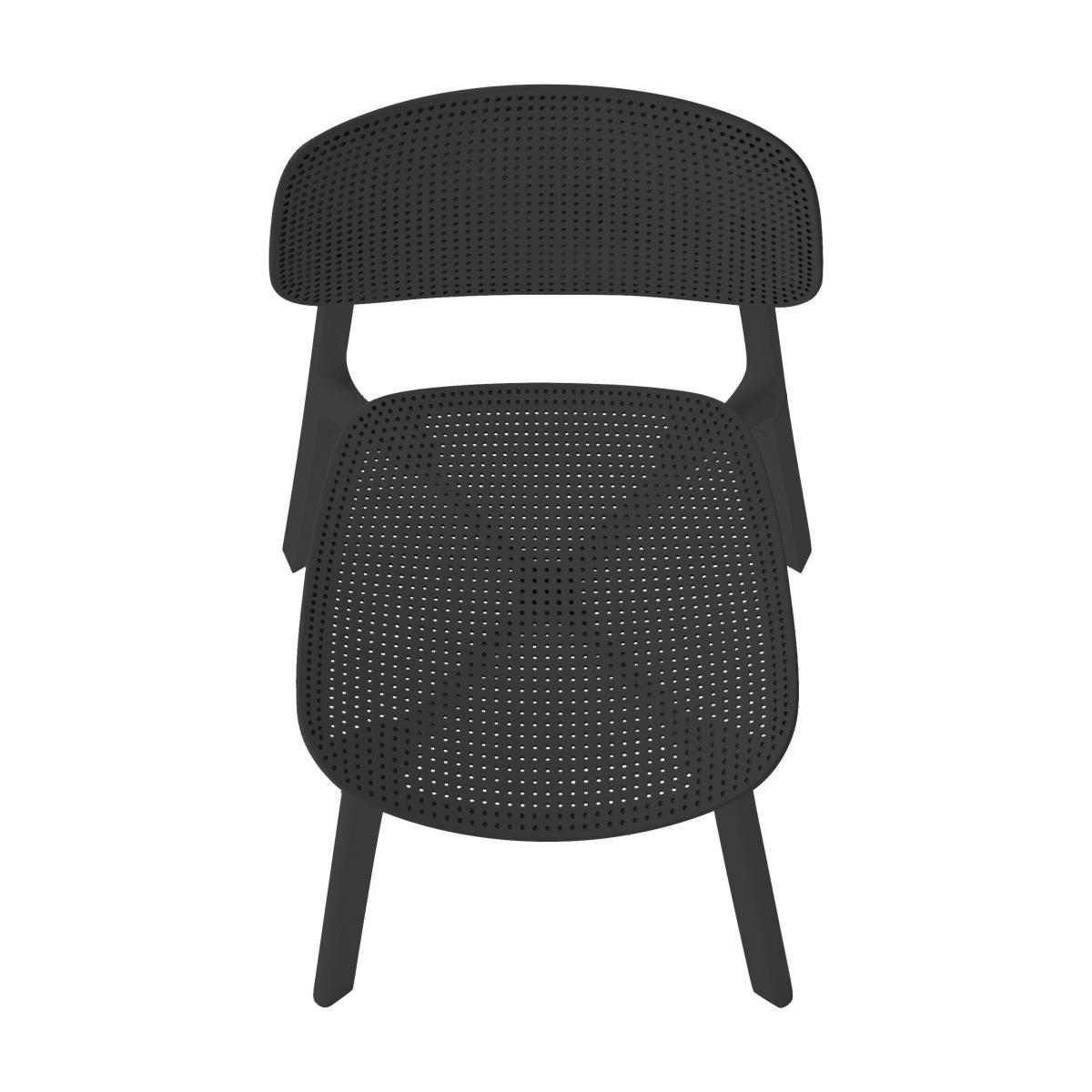 Colander Stacking chair - Perforated polypropylen by Kristalia Black – image 3