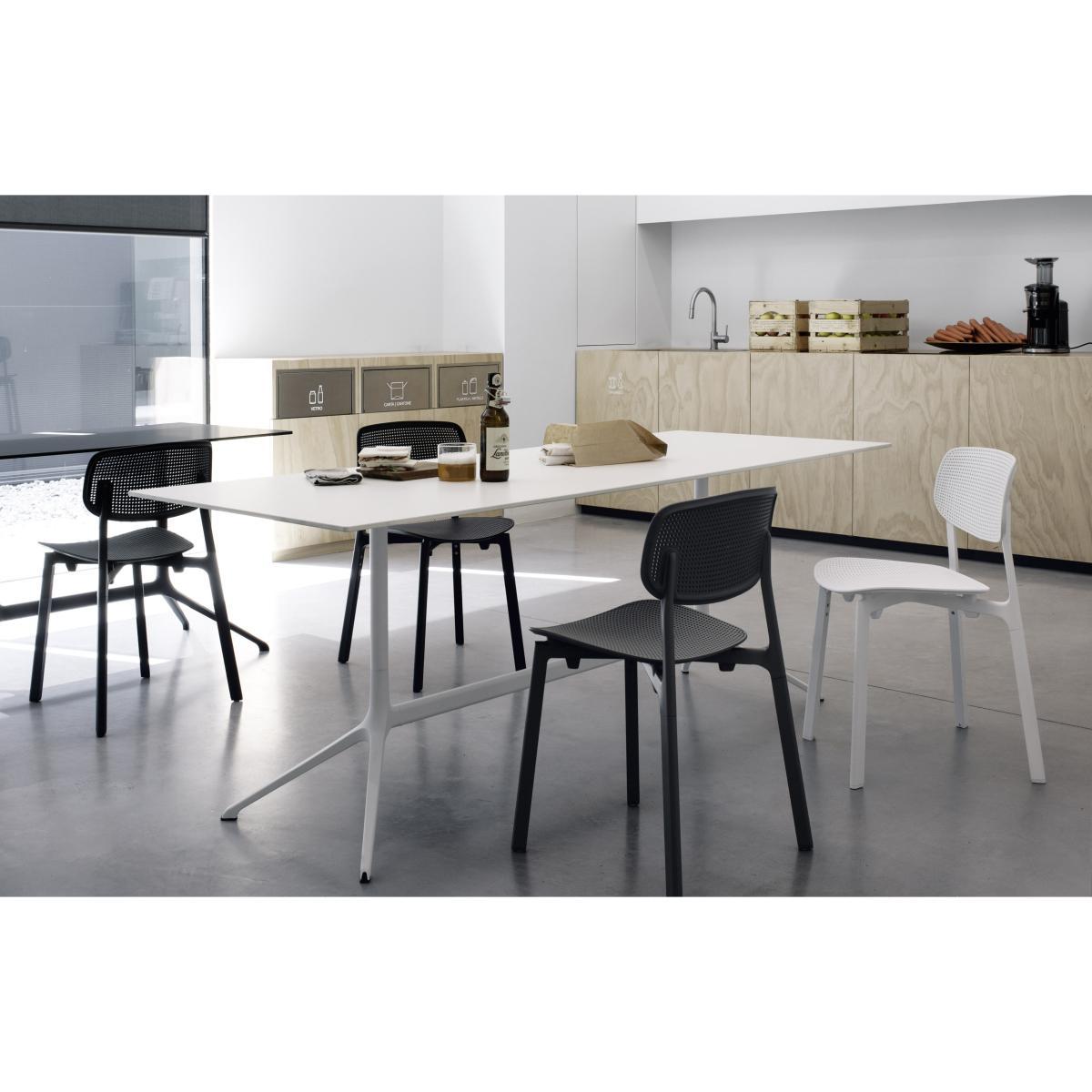 Colander Stacking chair - Perforated polypropylen by Kristalia Black – image 5