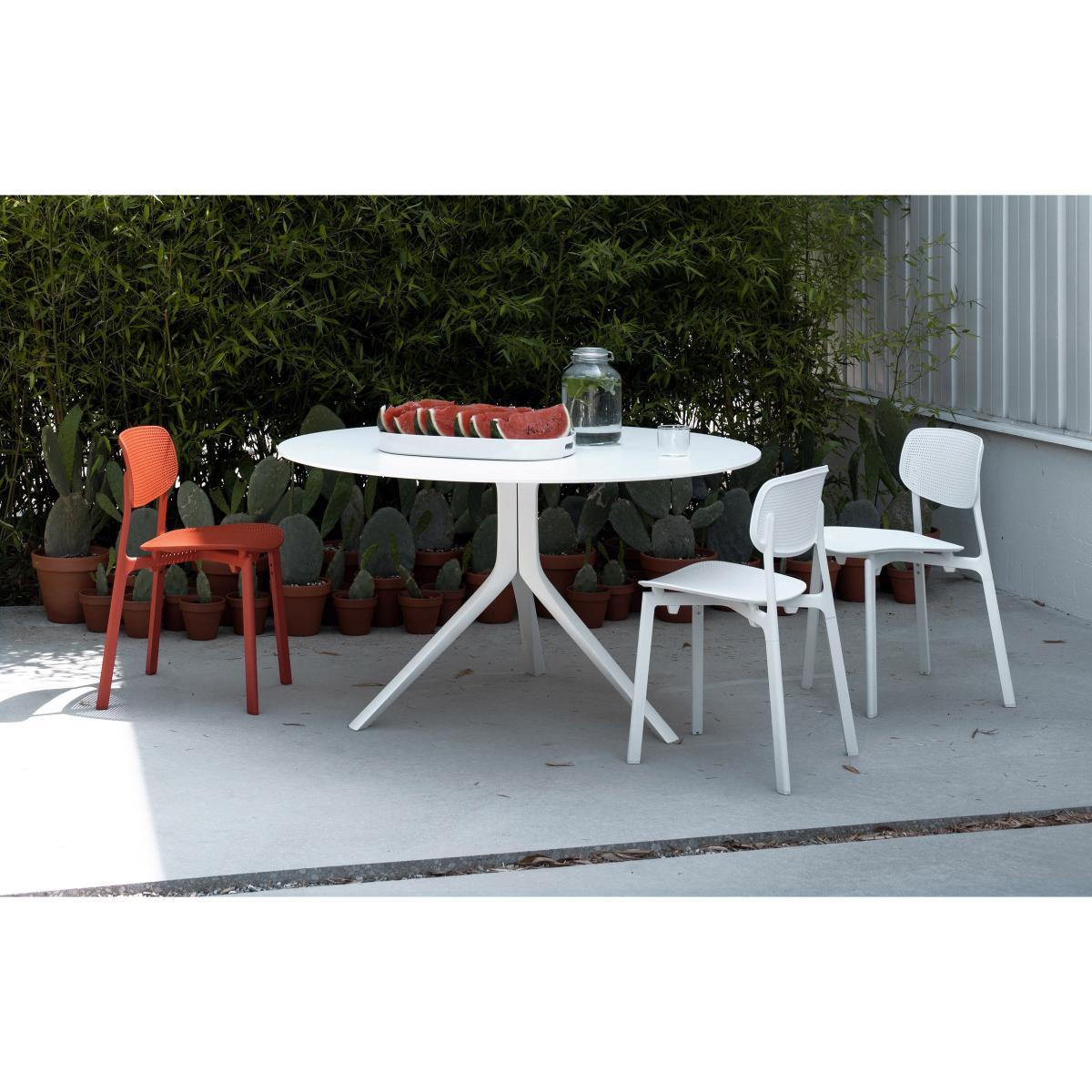 Colander Stacking chair - Perforated polypropylen by Kristalia Black – image 8