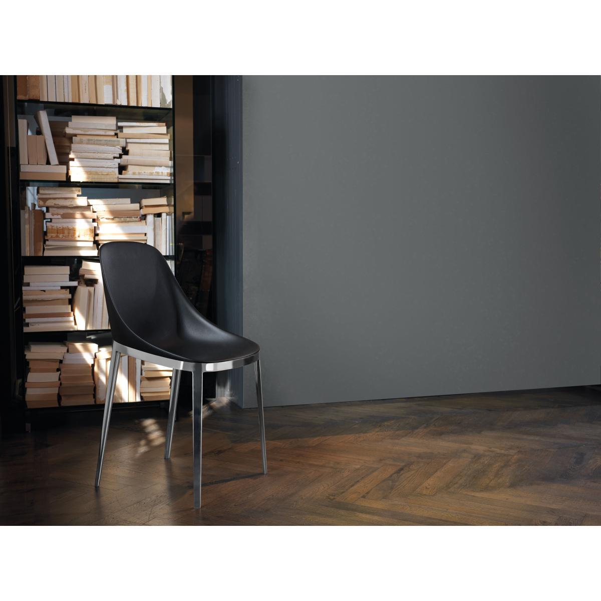 Elle Chair - Polyuréthane seat & metal legs by Alias Black – image 3
