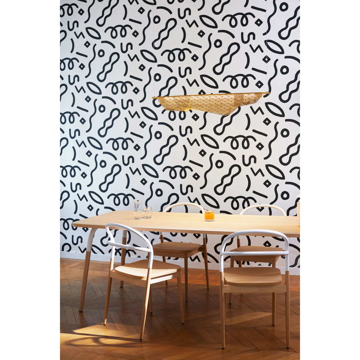 Dojo Chair - / Beech & steel by Petite Friture White/Natural wood – image 4