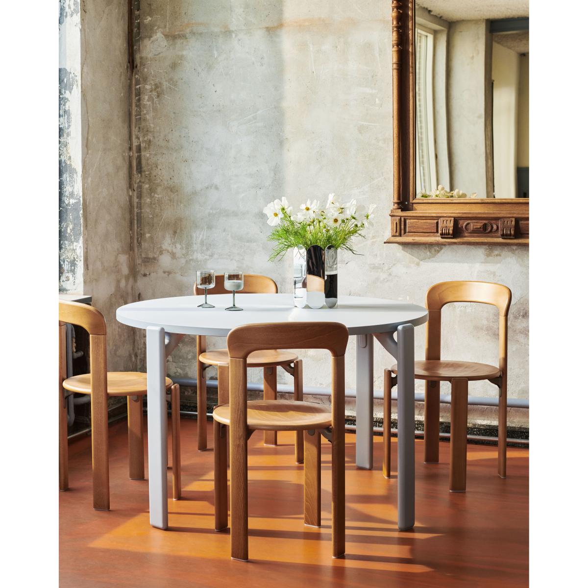 Rey Stacking chair - / By Bruno Rey x Dietiker, 1971 - Wood by Hay Natural wood – image 3
