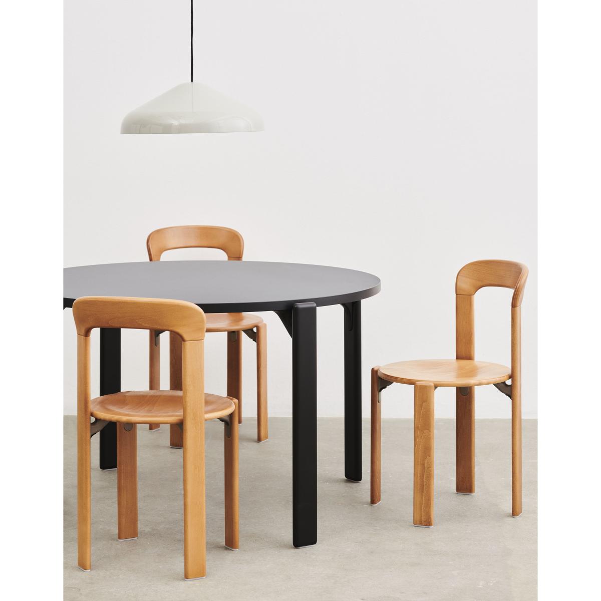 Rey Stacking chair - / By Bruno Rey x Dietiker, 1971 - Wood by Hay Natural wood – image 4