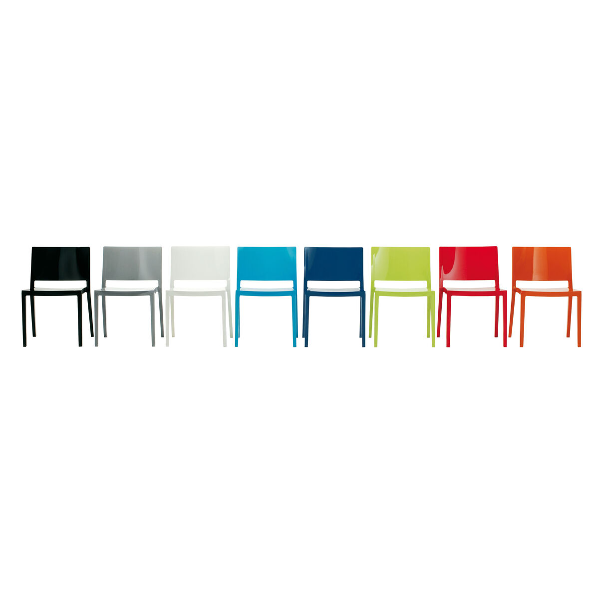 Lizz Stacking chair - Glossy version by Kartell Grey – image 4