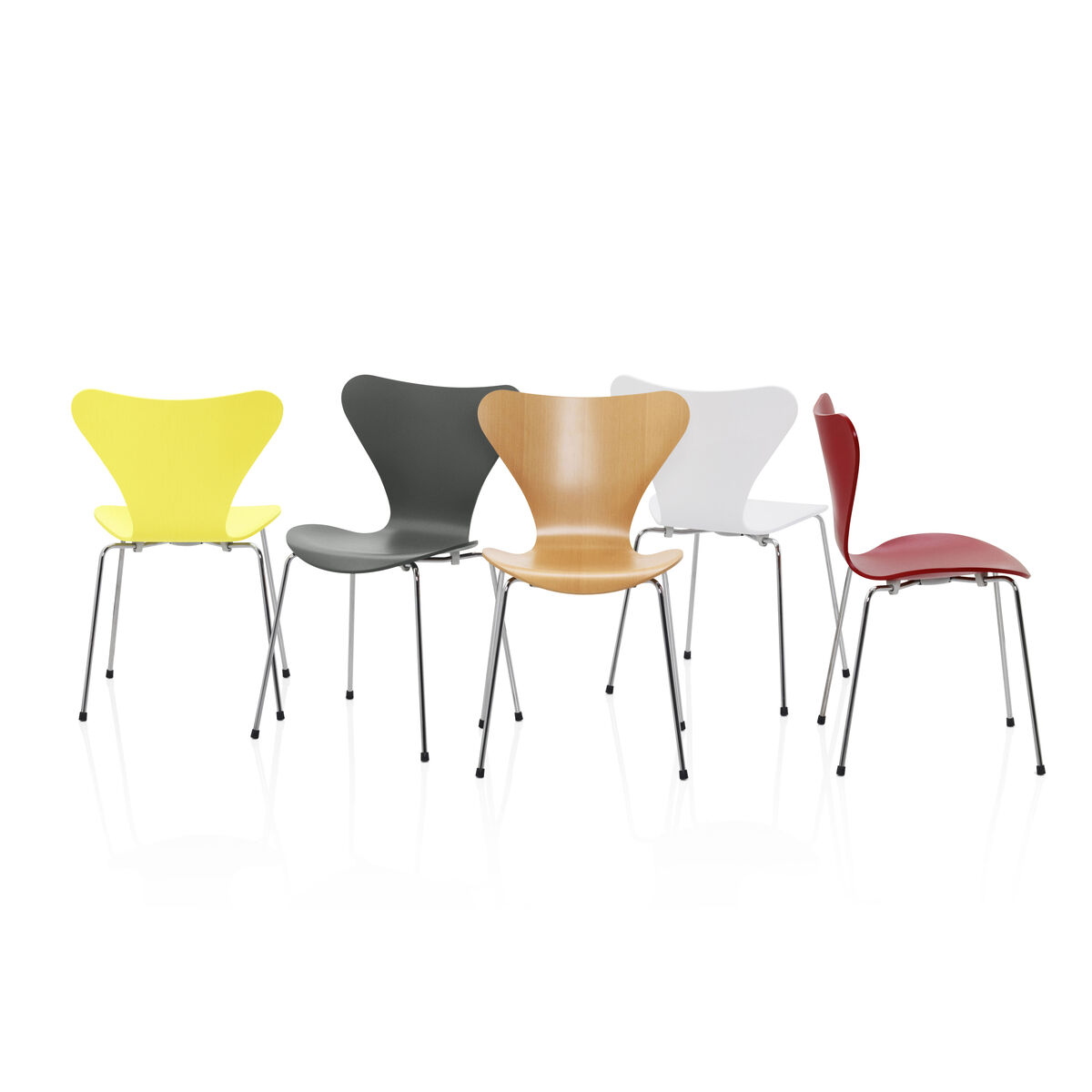 Série 7 Stacking chair - Natural wood by Fritz Hansen Natural wood – image 9