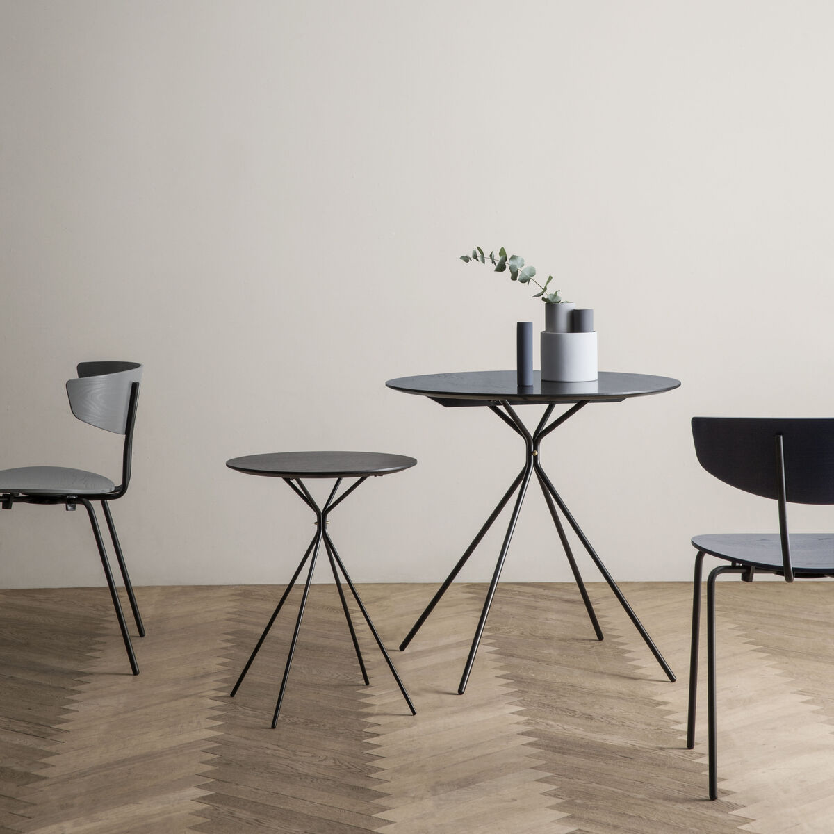Herman Stacking chair - Wood & metal by Ferm Living Black – image 3