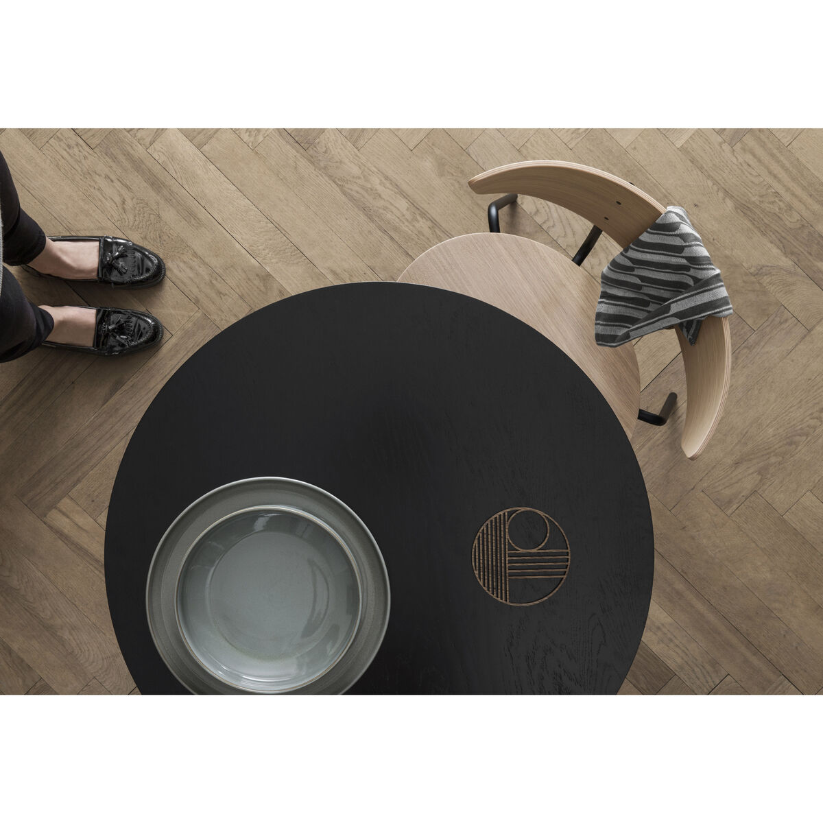 Herman Stacking chair - Wood & metal by Ferm Living Black – image 4