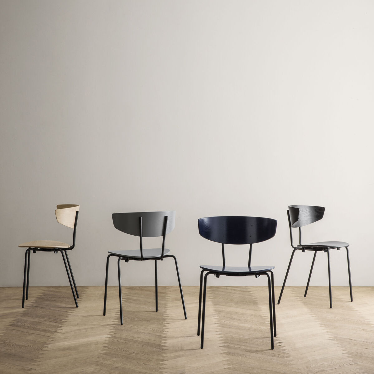 Herman Stacking chair - Wood & metal by Ferm Living Black – image 5