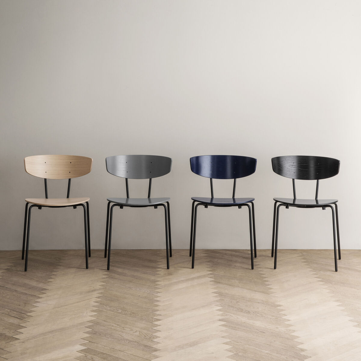 Herman Stacking chair - Wood & metal by Ferm Living Black – image 9