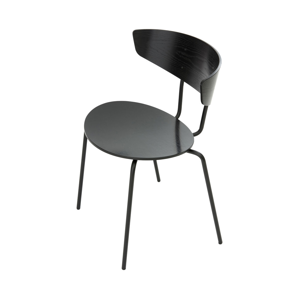 Herman Stacking chair - Wood & metal by Ferm Living Black – image 1