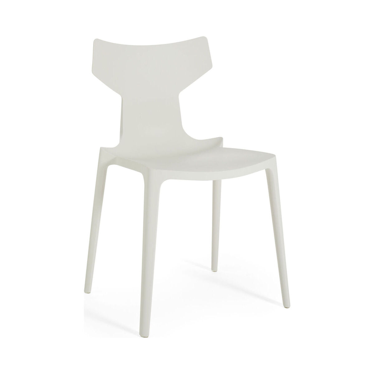 Re-Chair Stacking chair - / Recycled material by Kartell White – image 1