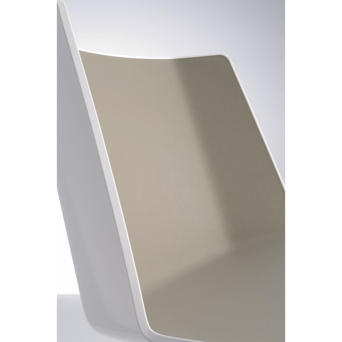 Aiku Stacking chair - / Metal square legs by MDF Italia White/Grey – image 5