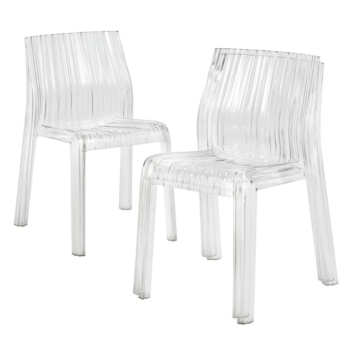 Frilly Stacking chair - transparent / Polycarbonate by Kartell Transparent – image 4