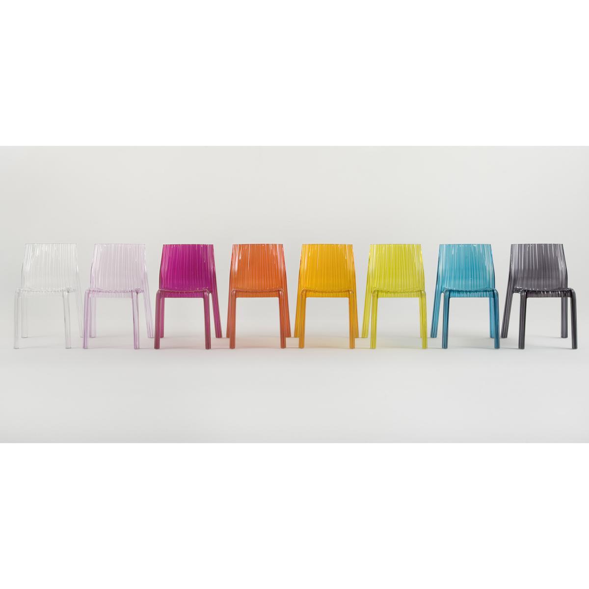 Frilly Stacking chair - transparent / Polycarbonate by Kartell Transparent – image 5