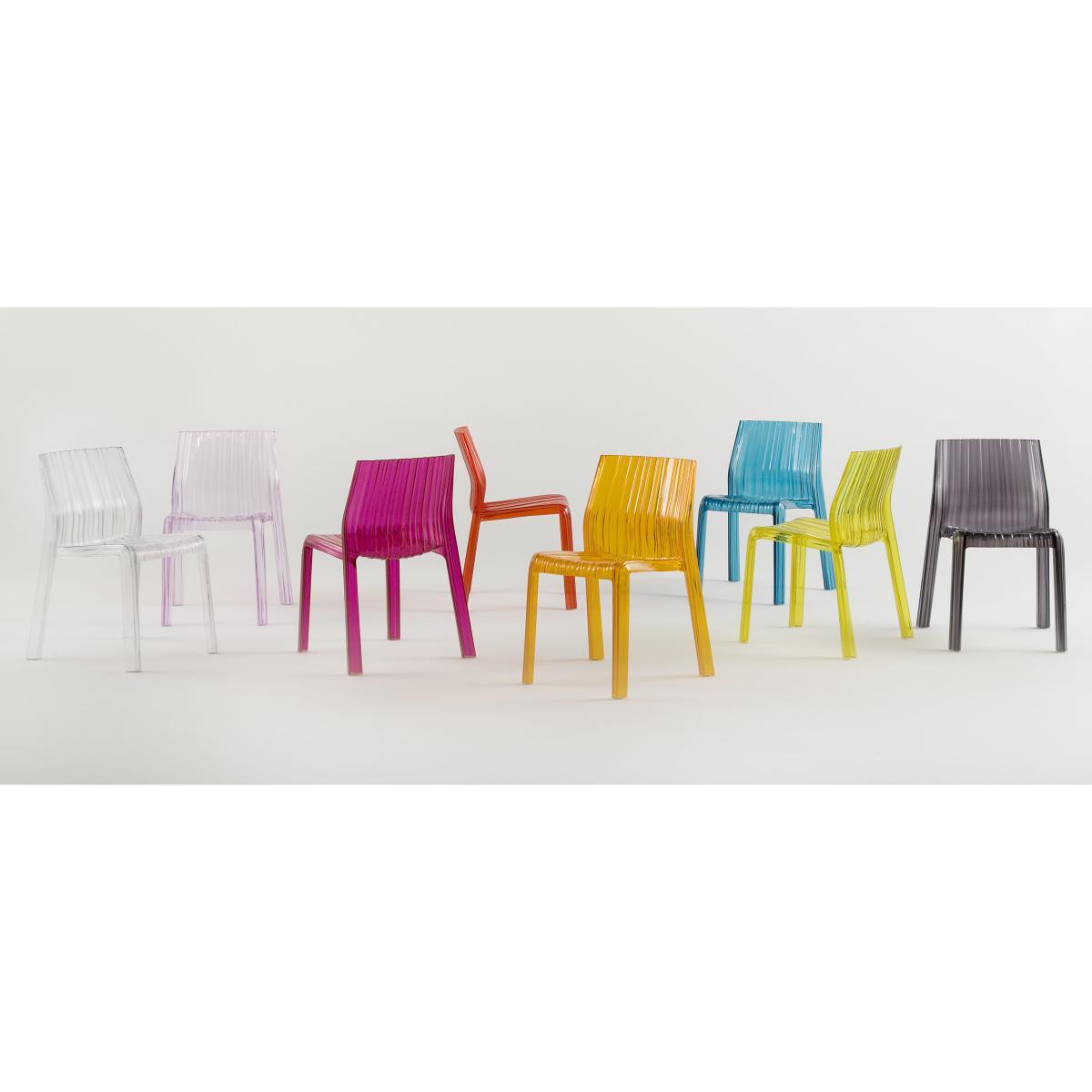 Frilly Stacking chair - transparent / Polycarbonate by Kartell Transparent – image 6