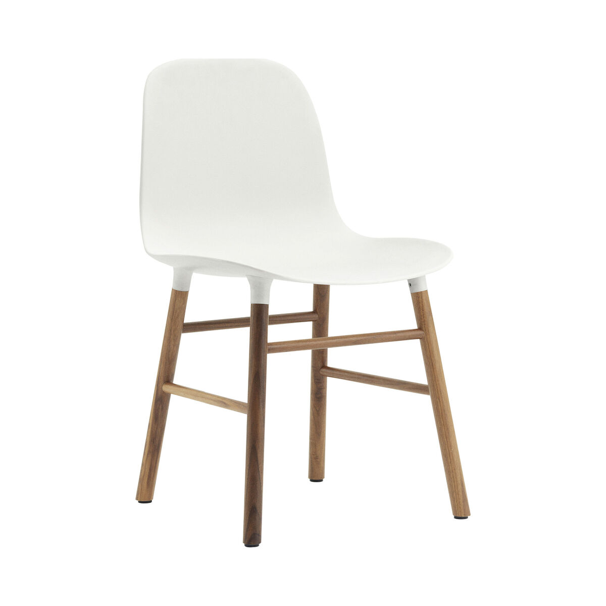 Form Chair - Walnut leg by Normann Copenhagen White/Natural wood – image 1