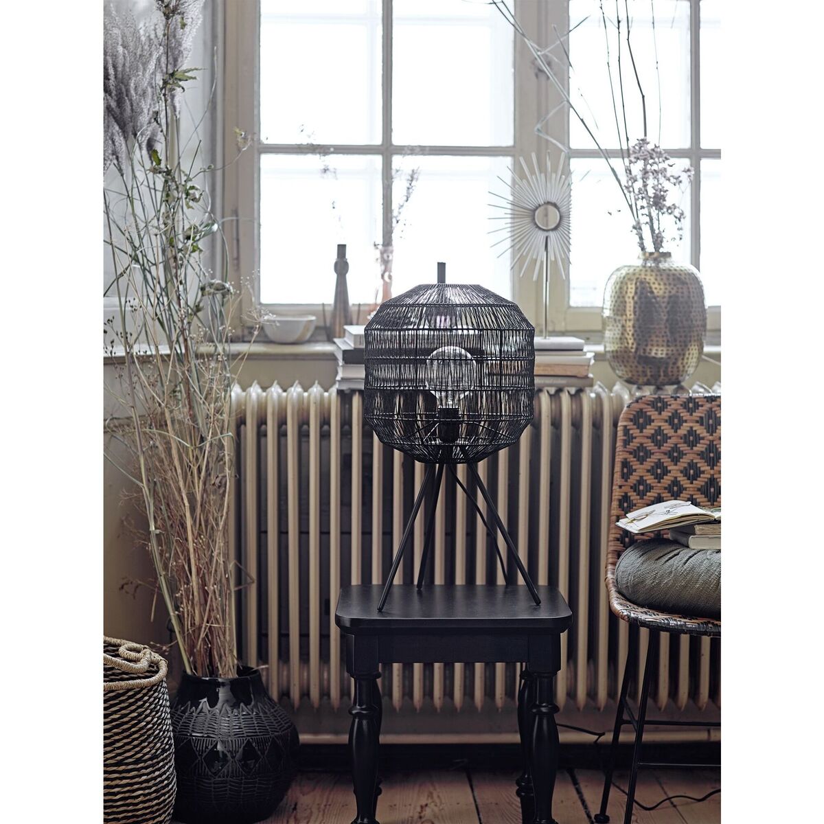 Kitty Chair - / Rattan by Bloomingville Black/Natural wood – image 6