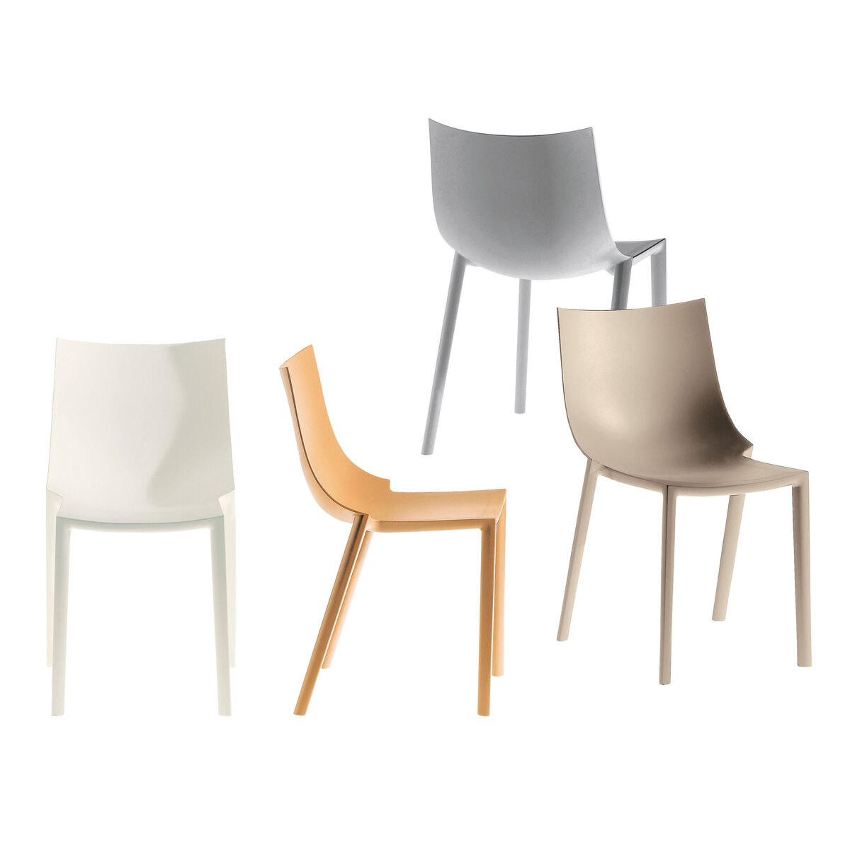 Bo Stacking chair - Plastic by Driade Grey – image 6