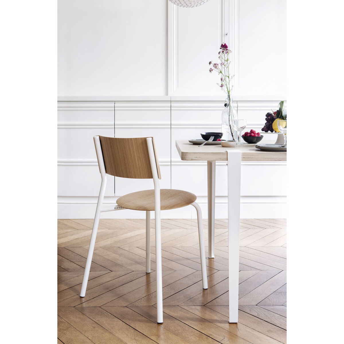 SSD Stacking chair - / Oak by TIPTOE White/Natural wood – image 6