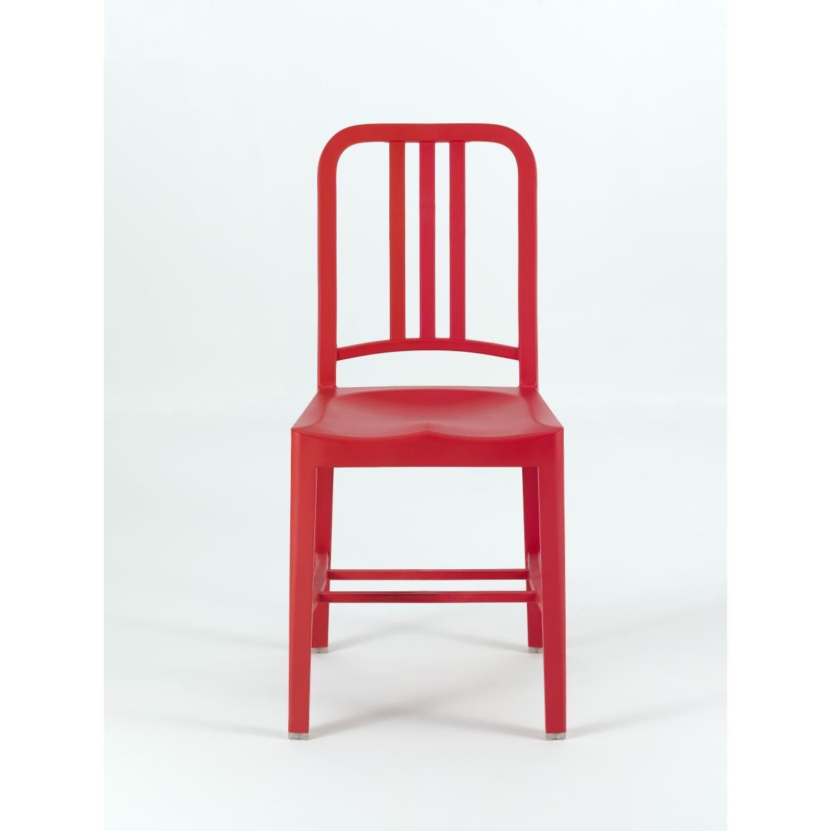 111 Navy chair Chair - Recycled plastic by Emeco Grey – image 2
