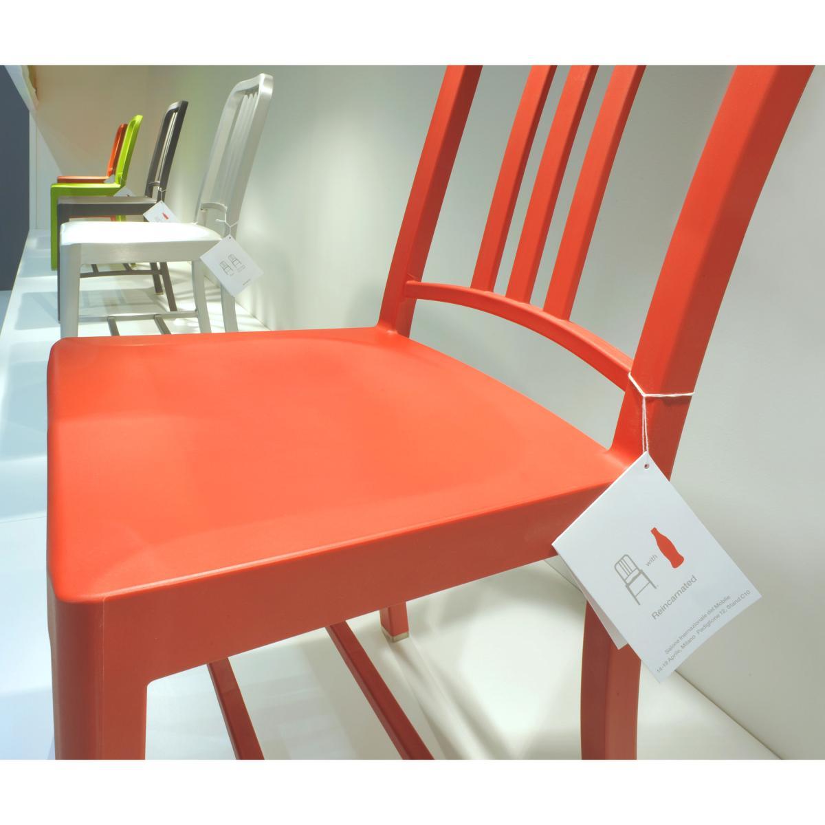 111 Navy chair Chair - Recycled plastic by Emeco Grey – image 17