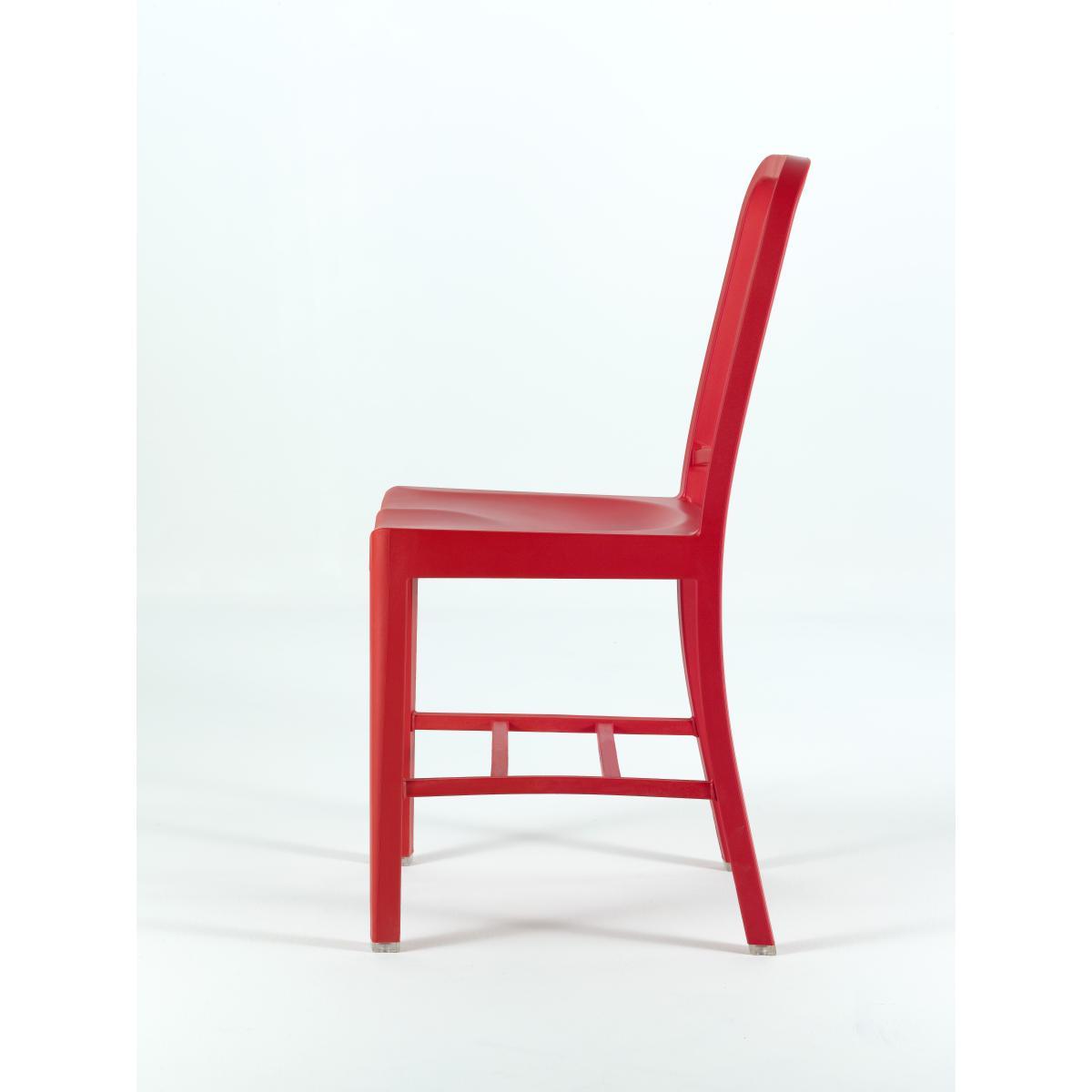 111 Navy chair Chair - Recycled plastic by Emeco Grey – image 3