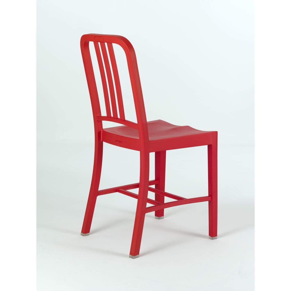 111 Navy chair Chair - Recycled plastic by Emeco Grey – image 4