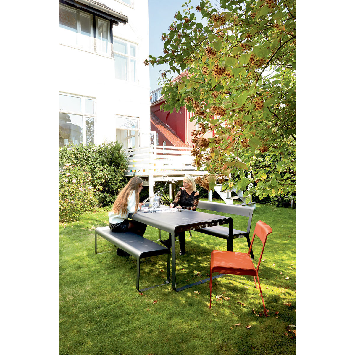 Bellevie Stacking chair - Metal by Fermob Beige – image 2