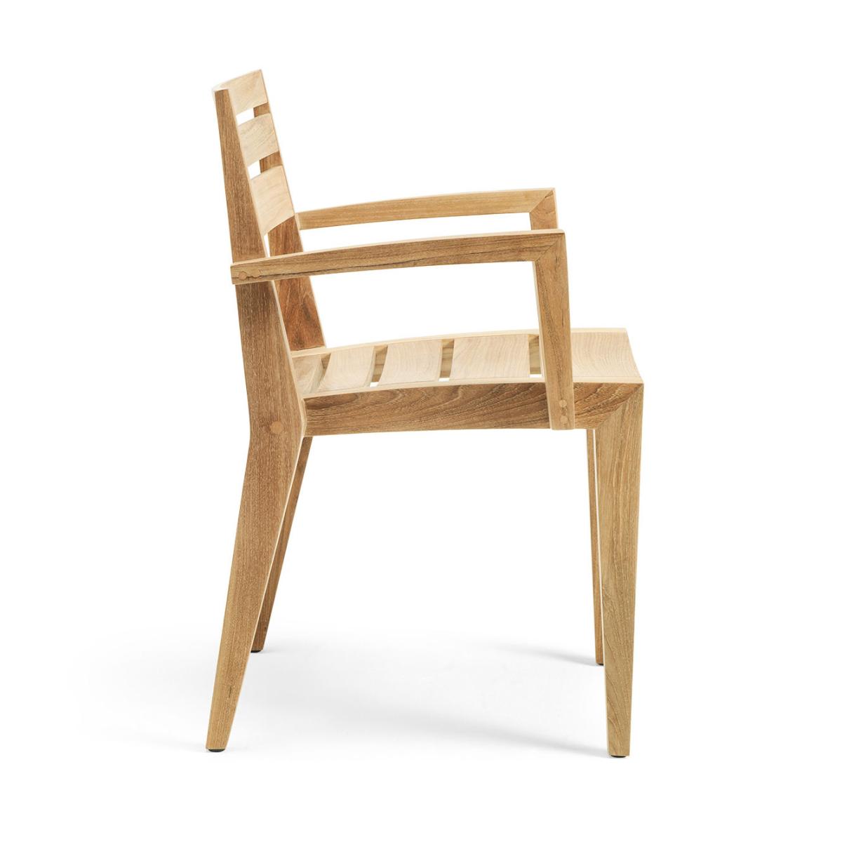 Ribot Dining chair natural wood wood / FSC-certified teak - Ethimo – image 2