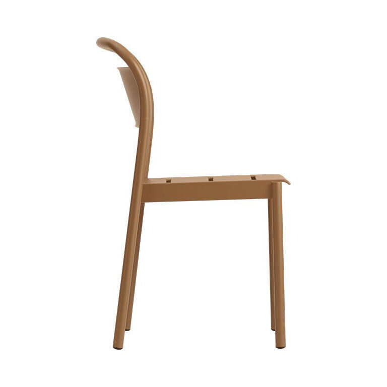 Linear Stacking chair - / Steel by Muuto Brown/Beige – image 2