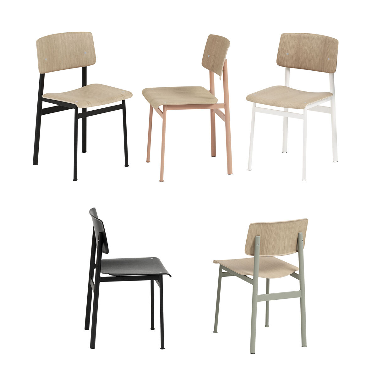 Loft Chair - / Wood & metal by Muuto Black – image 2