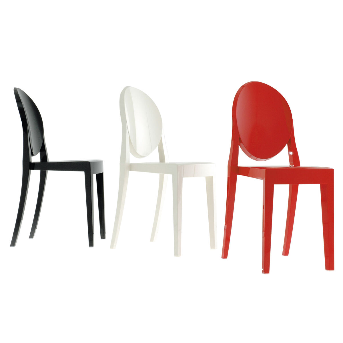 Victoria Ghost Stacking chair - opaque/ Polycarbonate by Kartell Black – image 2