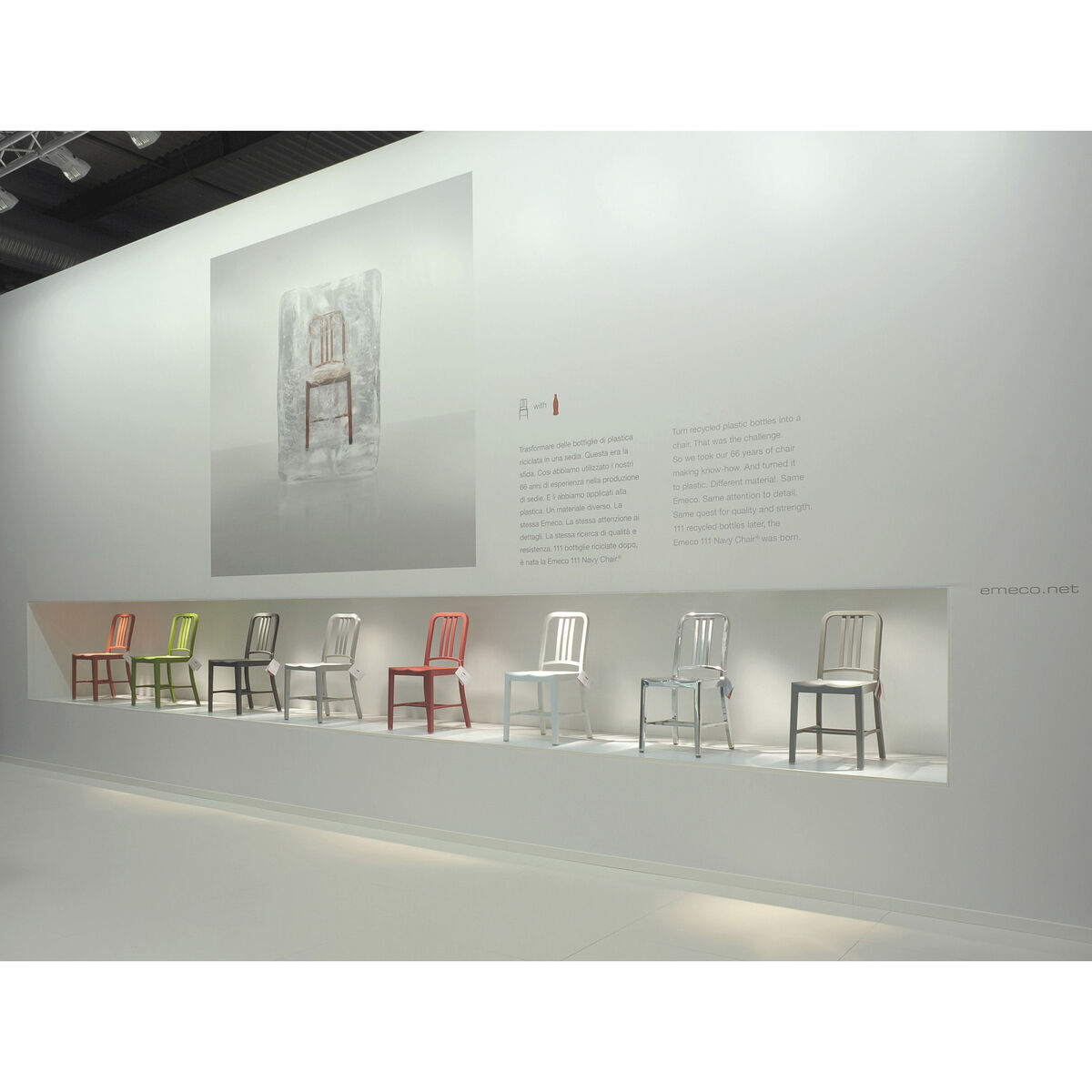 111 Navy chair Chair - Recycled plastic by Emeco White – image 12
