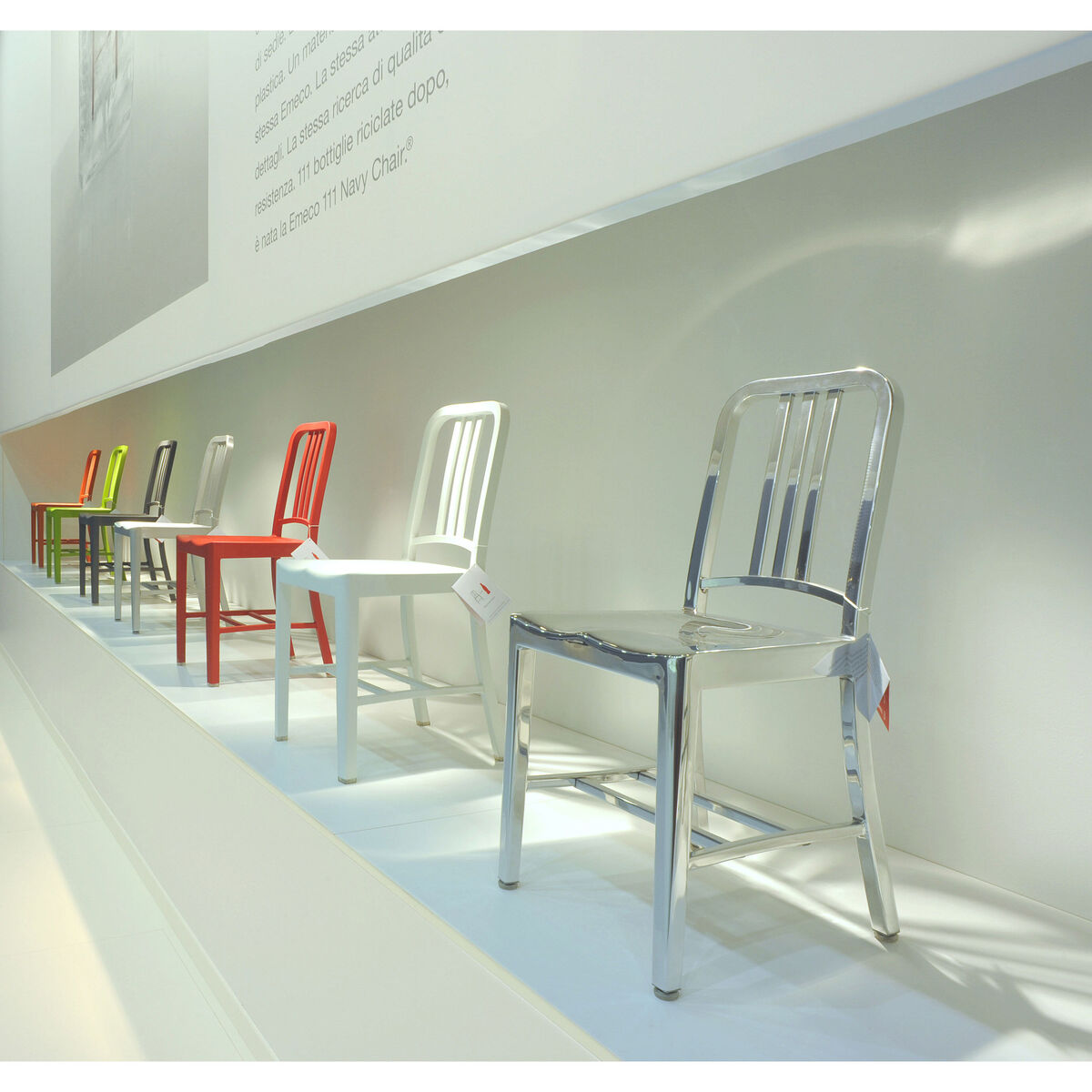 111 Navy chair Chair - Recycled plastic by Emeco White – image 9