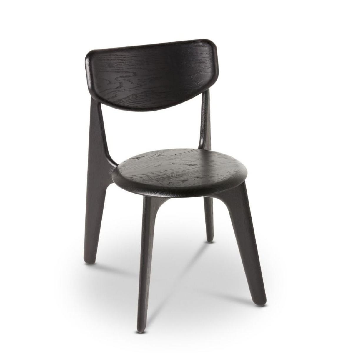 Slab Stacking chair - / Oak by Tom Dixon Black – image 2