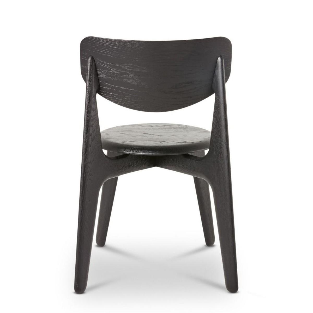 Slab Stacking chair - / Oak by Tom Dixon Black – image 4