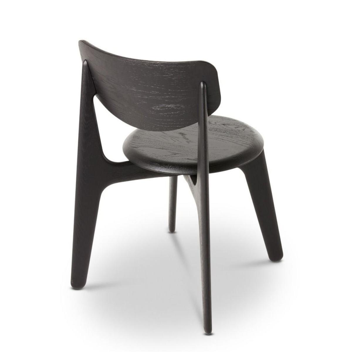 Slab Stacking chair - / Oak by Tom Dixon Black – image 5