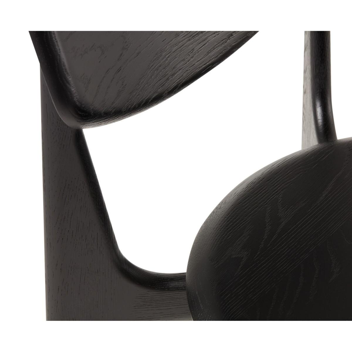 Slab Stacking chair - / Oak by Tom Dixon Black – image 6