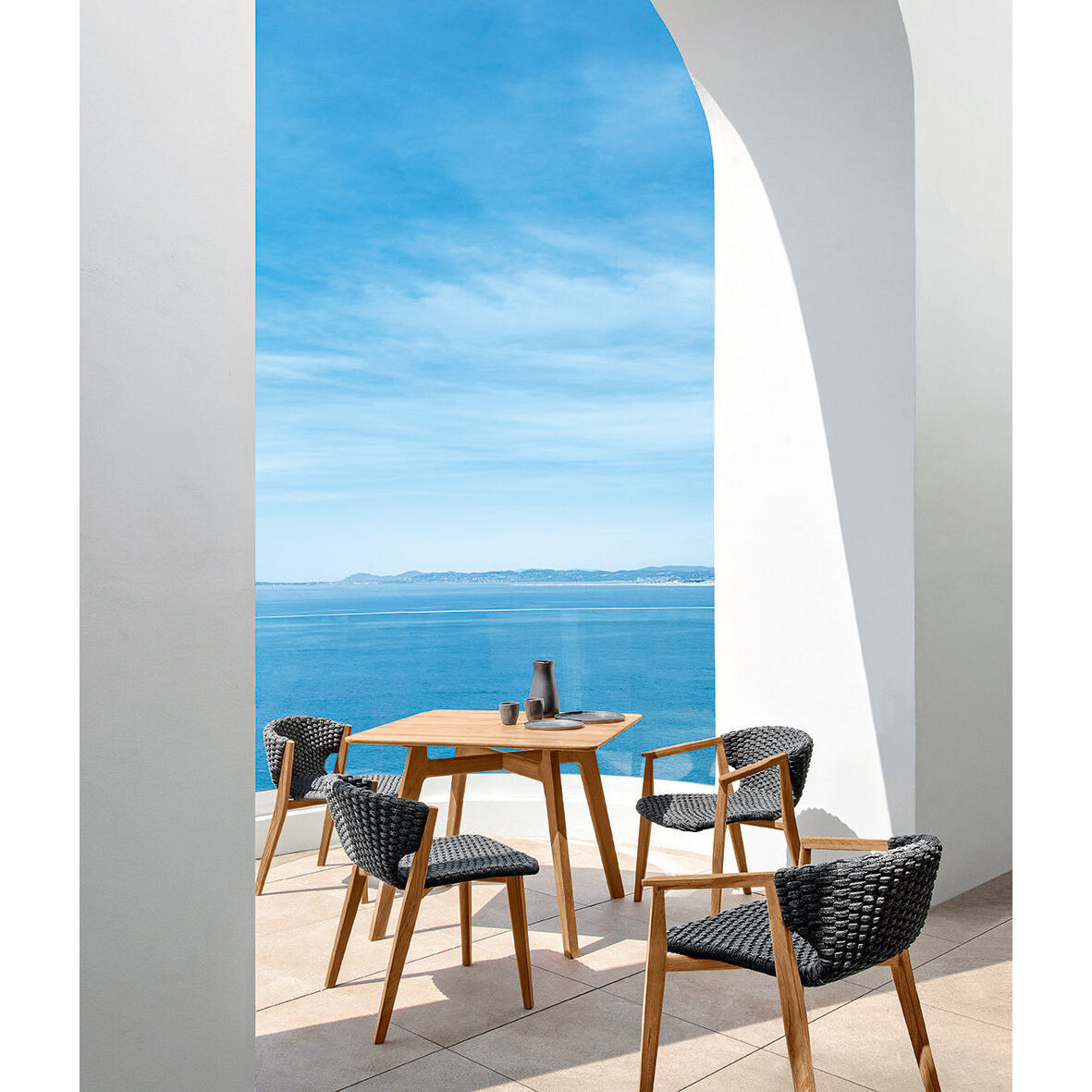 Knit Chair - / Synthetic rope by Ethimo Grey – image 3