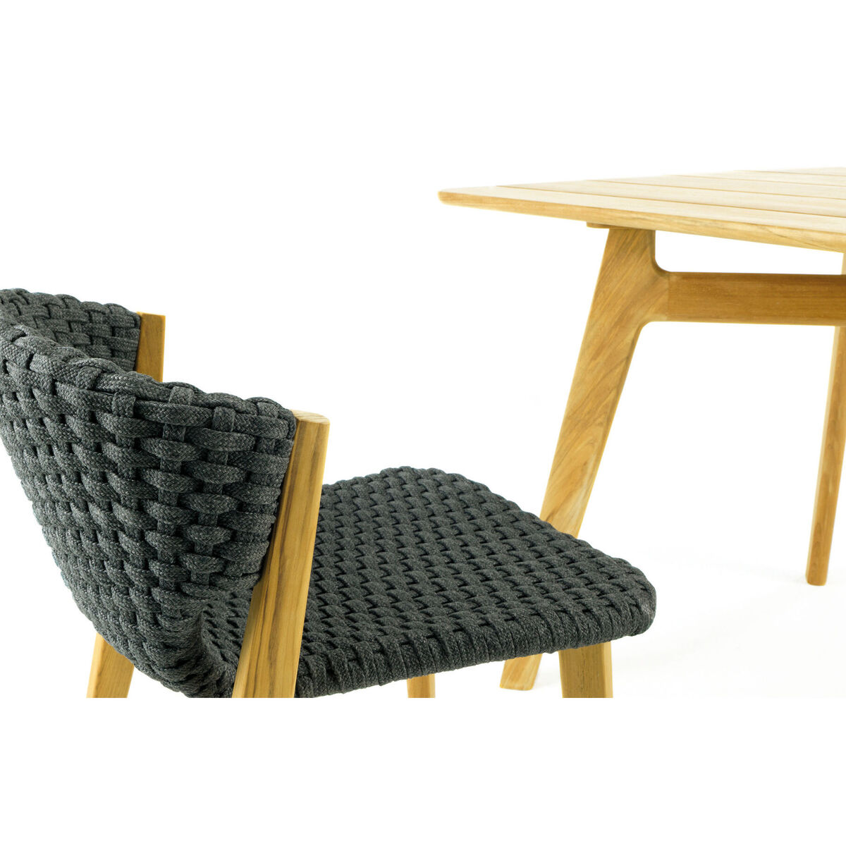 Knit Chair - / Synthetic rope by Ethimo Grey – image 5