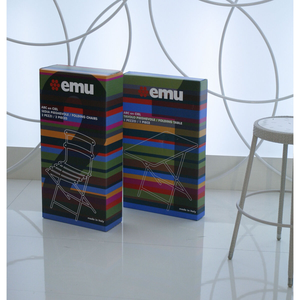 Arc en Ciel Folding chair - Metal by Emu Black – image 4