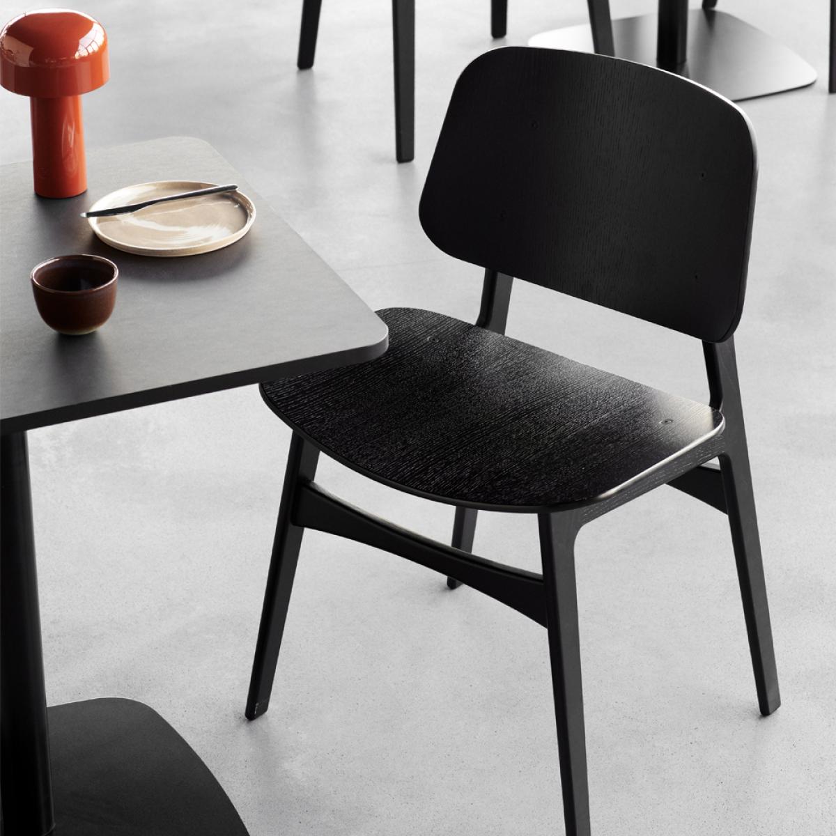 Fredericia Furniture Søborg wood chair Black lacquered oak–black lacquered oak frame – image 2