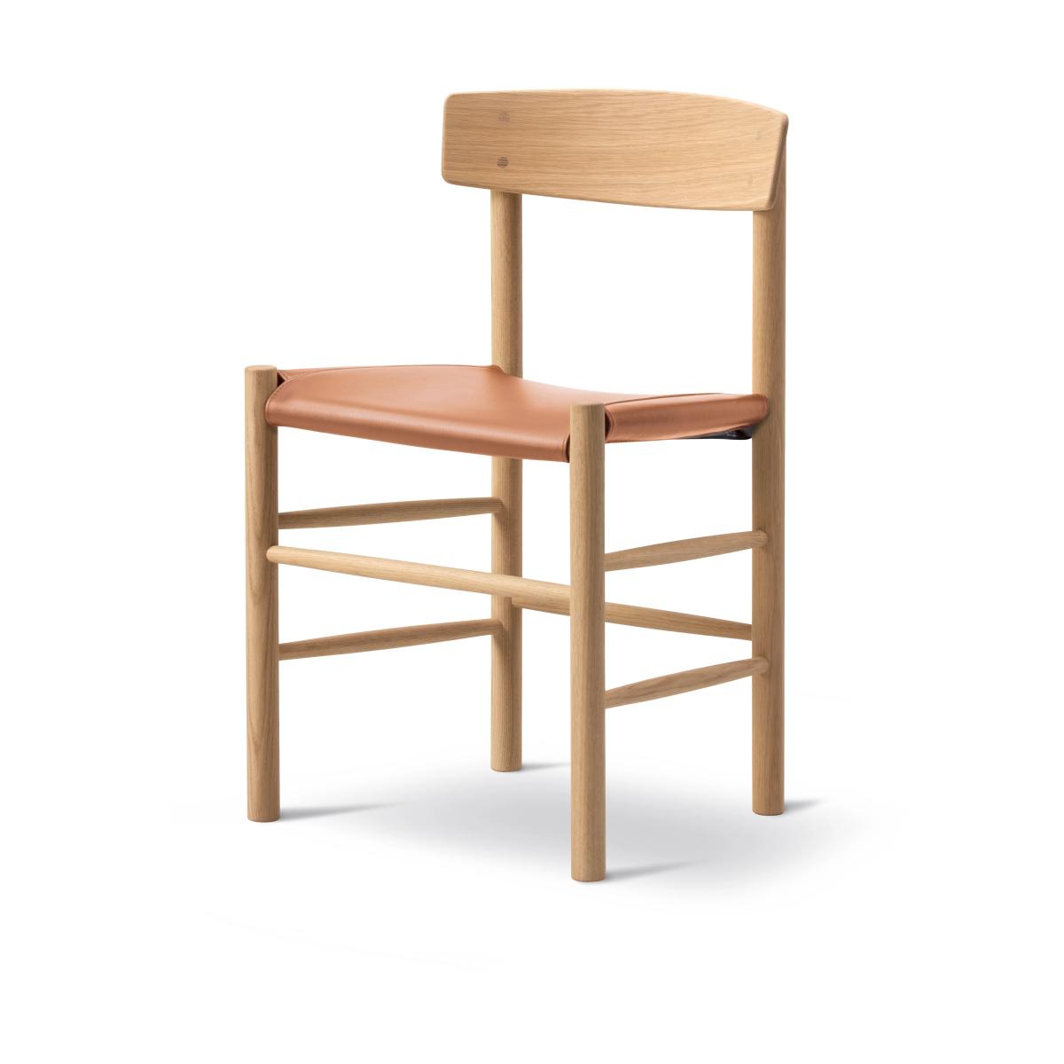 Fredericia Furniture J39 chair Light oiled oak-leather Omni 307 Cognac – image 2