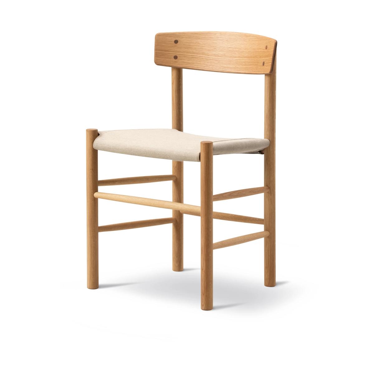 Fredericia Furniture J39 chair Oiled oak-natural canvas – image 2