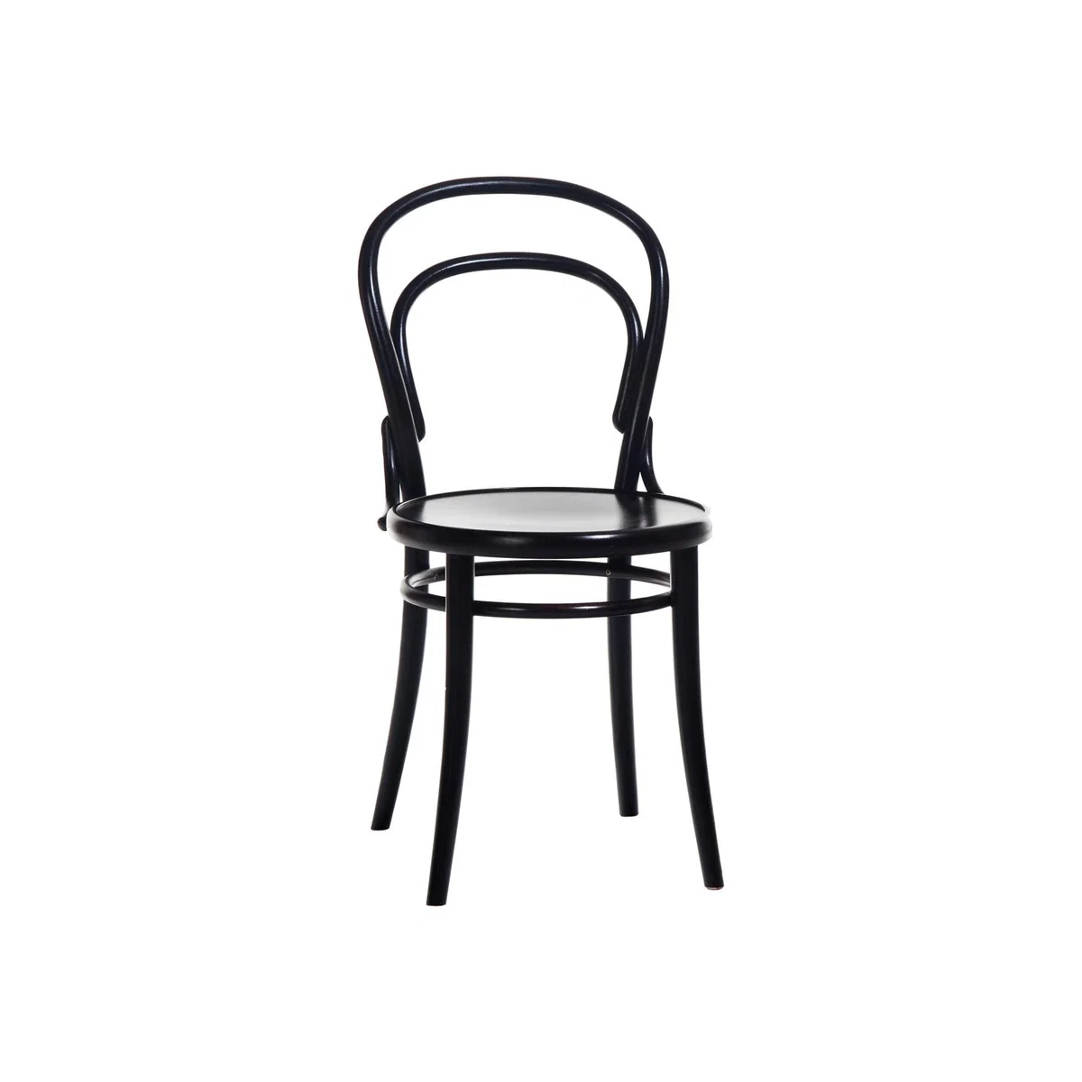 TON Ton no.14 chair Black stainedB123-New veneer seat – image 1